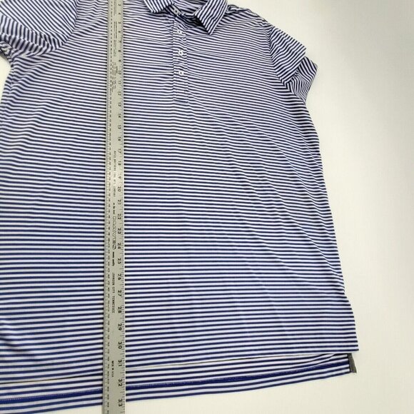 RLX Ralph Lauren Mens XL Blue White Micro Stripe Wicking Performance S/S‎ Polo - Picture 6 of 9